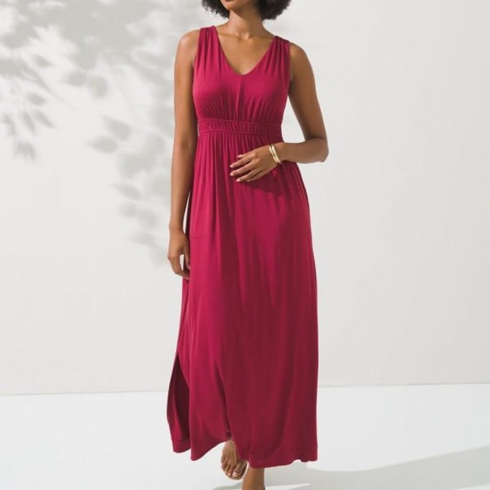 Soma Tie-Back Maxi W/ Built in Bra Dress - M